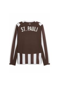 Puma - Męska koszulka domowa FC St. Pauli 25/26 z długim rękawem PUMA. Kolor: biały, wielokolorowy, brązowy. Długość rękawa: długi rękaw. Długość: długie