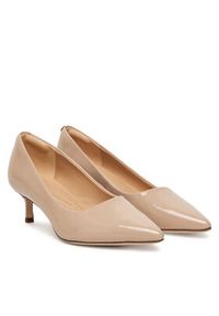 Clarks Czółenka Zarey Court 26183154 Beżowy. Kolor: beżowy. Materiał: lakier, skóra #4