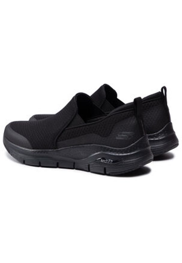 skechers - Skechers Sneakersy Banlin 232043/BBK Czarny. Kolor: czarny. Materiał: materiał