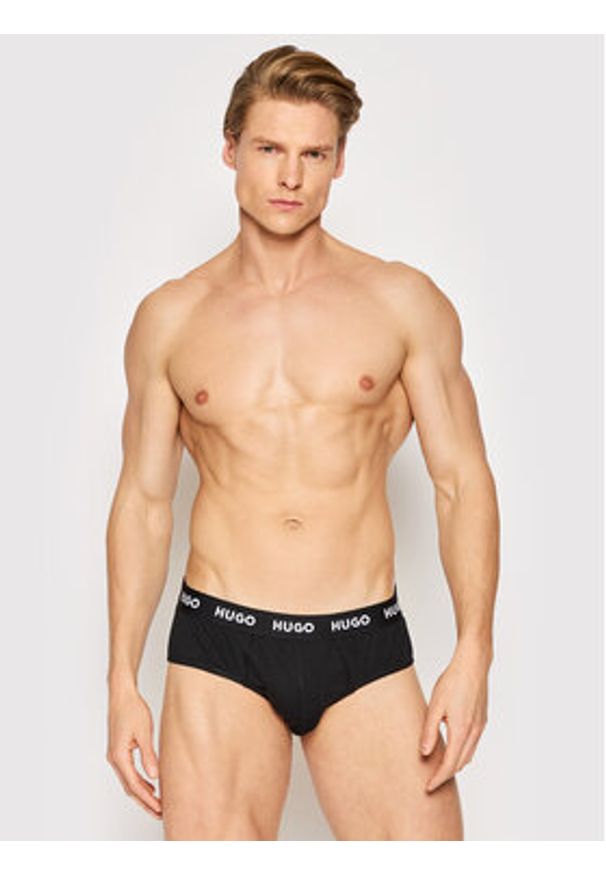 Hugo - HUGO Komplet slipów 50469763 Czarny. Kolor: czarny. Materiał: bawełna