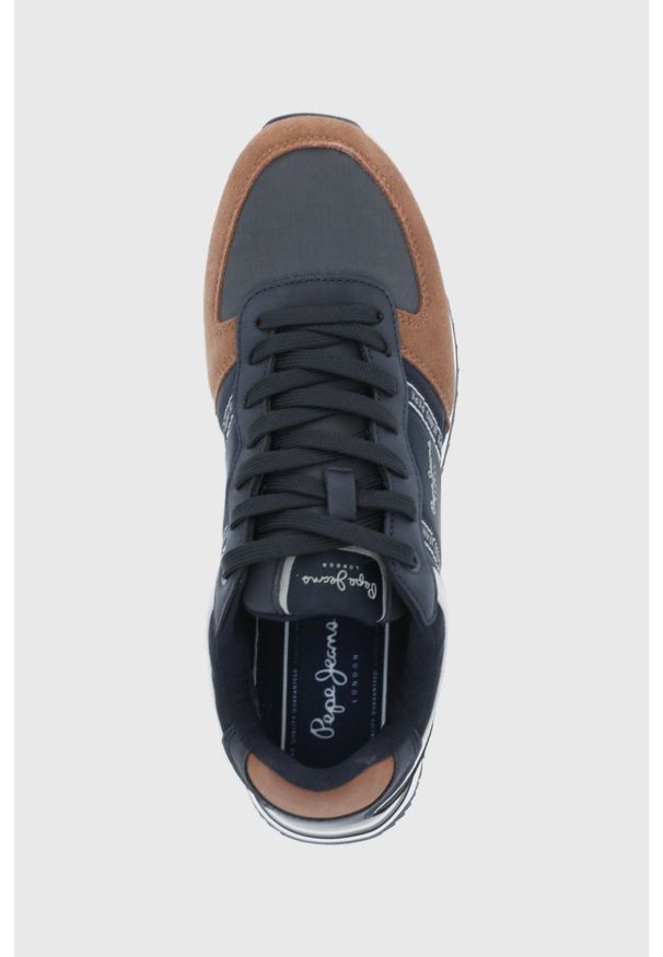 Pepe Jeans Buty Tour Street kolor granatowy. Nosek buta: okrągły. Zapięcie: sznurówki. Kolor: niebieski. Materiał: guma