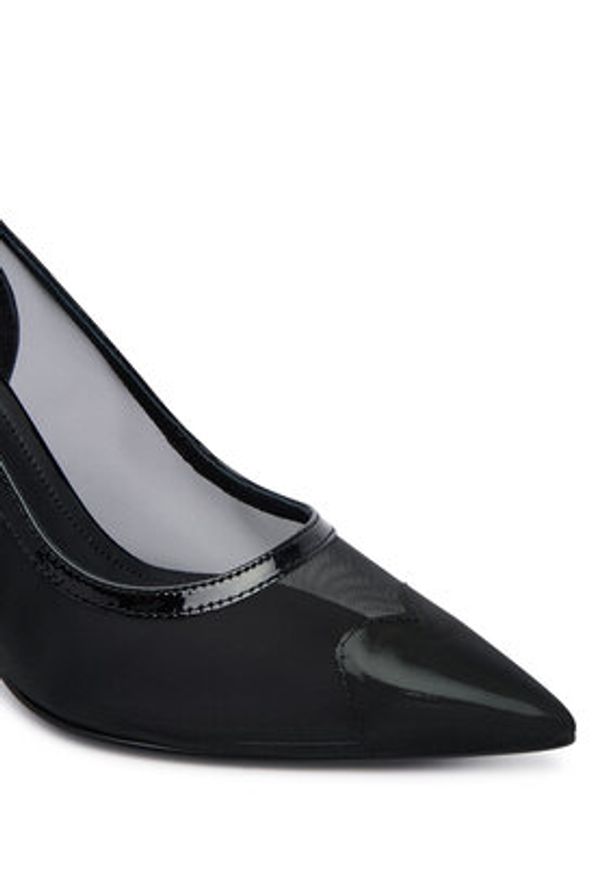 Love Moschino - LOVE MOSCHINO Szpilki JA10439G0OIQ900A Czarny. Kolor: czarny. Materiał: skóra. Obcas: na szpilce