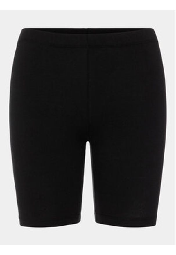 Pieces Kolarki Kiki 17101084 Czarny Slim Fit. Kolor: czarny. Materiał: bawełna