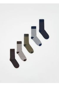 Reserved - 5 pack skarpet - granatowy. Kolor: niebieski #1