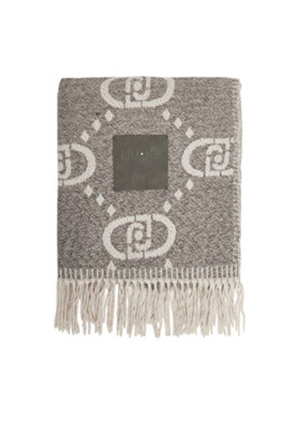 Liu Jo Szalik Stola Maxi Oval 2022F5038 T0300 Szary. Kolor: szary. Materiał: poliester