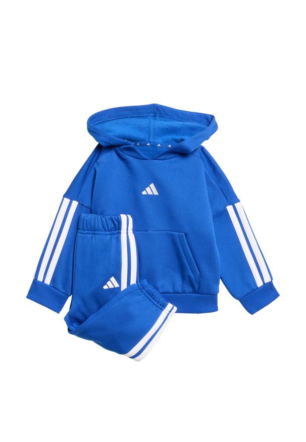 Adidas - Zestaw Essentials Joggers Kids. Okazja: na uczelnię. Kolor: niebieski, wielokolorowy, biały. Materiał: dresówka, materiał. Styl: młodzieżowy, sportowy