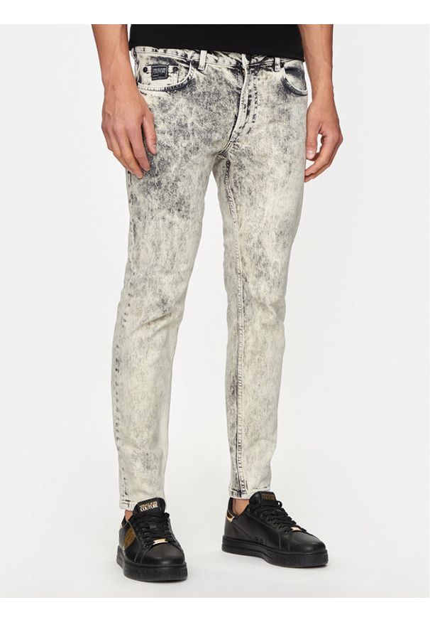 Versace Jeans Couture Jeansy 76GAB5K0 Biały Skinny Fit. Kolor: biały
