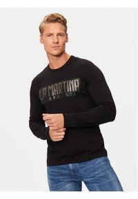 La Martina Longsleeve ZMR305 JS324 Czarny Regular Fit. Kolor: czarny. Materiał: bawełna. Długość rękawa: długi rękaw