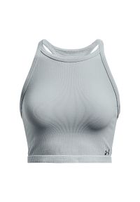 Tank top fitness damski Under Armour Rush Seamless Tank. Kolor: niebieski. Sport: fitness #1