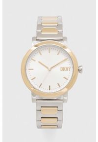 DKNY - Dkny zegarek NY6621 damski kolor srebrny. Kolor: srebrny. Materiał: materiał #1