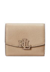 Lauren Ralph Lauren - LAUREN RALPH LAUREN Mały Portfel Damski Cameryn 432966782005 Beżowy. Kolor: beżowy. Materiał: skóra