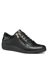 Geox Sneakersy D Myria D4668D 08502 C9999 Czarny. Kolor: czarny. Materiał: skóra