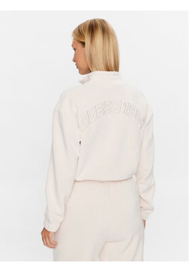 Guess Bluza V3YQ04 KBC00 Écru Relaxed Fit. Materiał: syntetyk