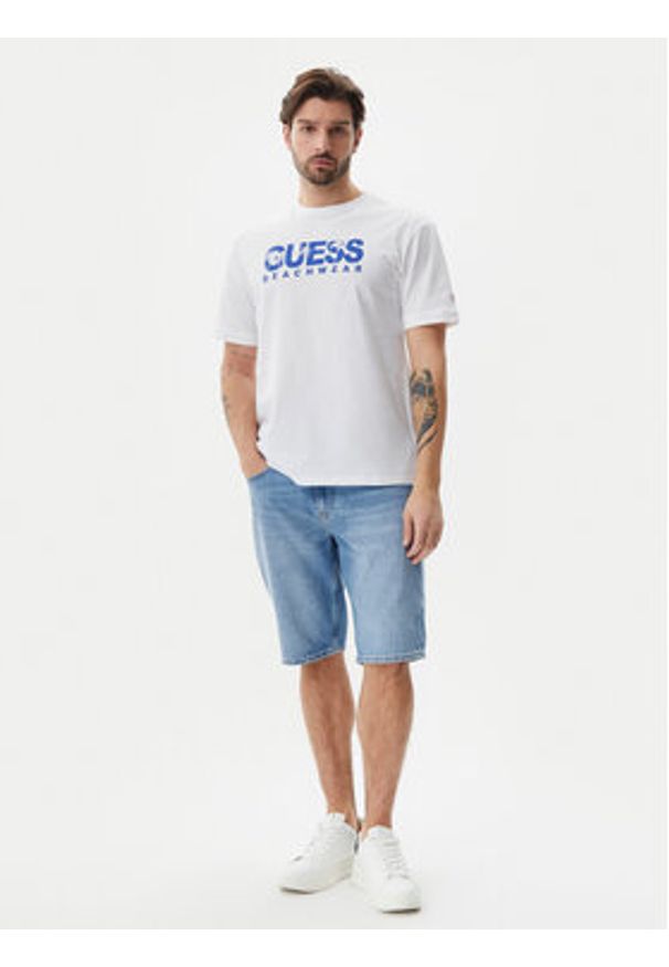 Guess T-Shirt F5GI11 I3Z14 Biały Oversize. Kolor: biały. Materiał: bawełna