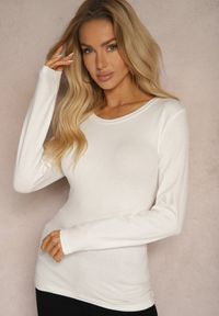 Renee - Biała Bluzka Longsleeve z Bawełny Taihani. Okazja: na co dzień. Kolor: biały. Materiał: bawełna. Długość rękawa: długi rękaw. Styl: casual #4