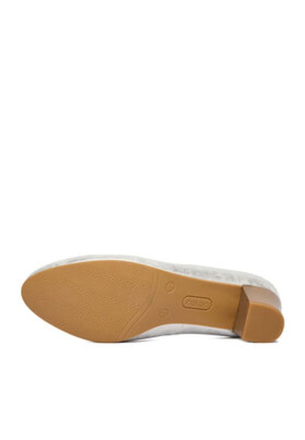 Rieker Czółenka 44650-90 Srebrny. Kolor: srebrny. Materiał: materiał