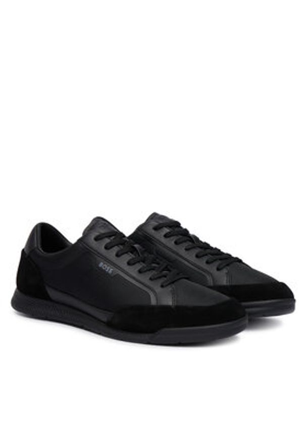 BOSS Sneakersy Nitan 50568486 Czarny. Kolor: czarny. Materiał: skóra