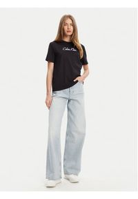 Calvin Klein Jeans T-Shirt Classic Logo LV047C854G Czarny Regular Fit. Kolor: czarny. Materiał: bawełna #3