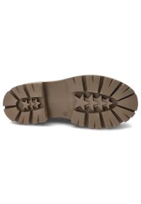 CheBello - Brązowe Półbuty Chebello Modne Skórzane Mokasyny Damskie. Okazja: na co dzień. Kolor: brązowy. Materiał: skóra. Styl: casual, klasyczny, elegancki #4