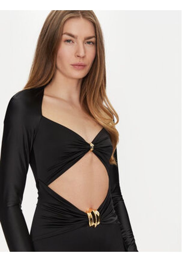 Elisabetta Franchi Kombinezon TU-043-51E2-V500 Czarny Slim Fit. Kolor: czarny. Materiał: syntetyk