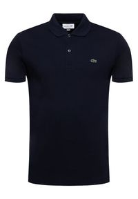 Lacoste Polo DH2050 Granatowy Regular Fit. Typ kołnierza: polo. Kolor: niebieski. Materiał: bawełna