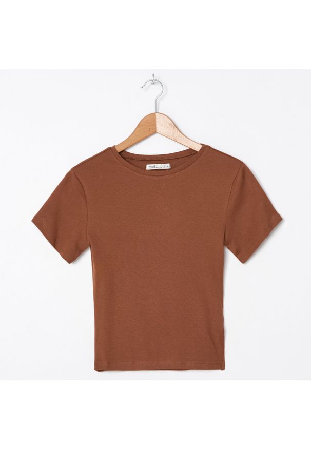 House - Koszulka z bawełny organicznej - Brązowy. Kolor: brązowy. Materiał: bawełna