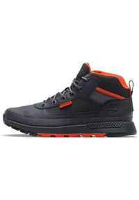 Buty do chodzenia dla dzieci Timberland Field Trekker Mid. Zapięcie: sznurówki. Kolor: czarny. Materiał: materiał, syntetyk. Szerokość cholewki: normalna. Sport: turystyka piesza