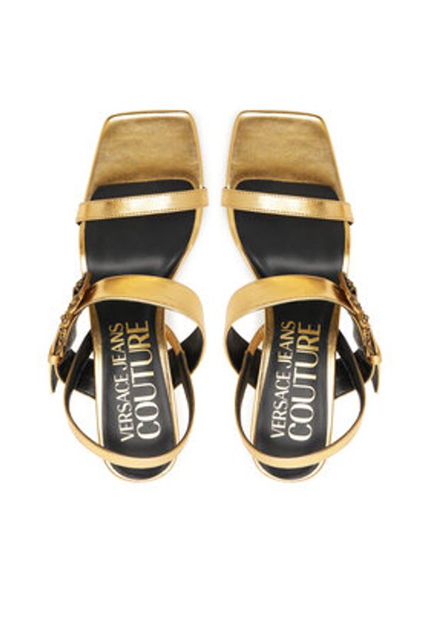 Versace Jeans Couture Sandały 79VA3S71 Złoty. Kolor: złoty. Materiał: skóra