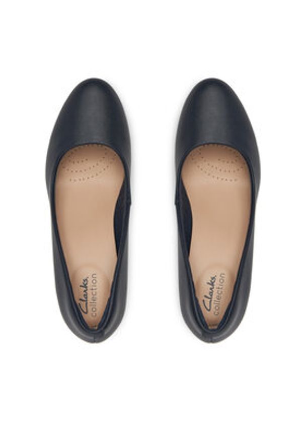Clarks Czółenka Ambyr Joy 261626674 Granatowy. Kolor: niebieski. Materiał: skóra