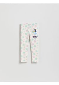 Reserved - Bawełniane legginsy Bluey - złamana biel. Materiał: bawełna #1