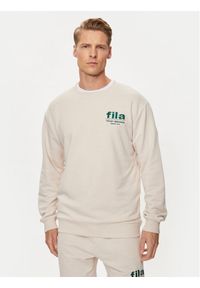 Fila Bluza FAM0671 Beżowy Relaxed Fit. Kolor: beżowy. Materiał: bawełna