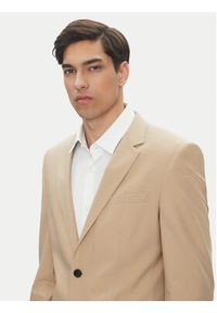 Hugo - HUGO Garnitur Henry/Getlin232X 50530116 Beżowy Slim Fit. Kolor: beżowy. Materiał: syntetyk #3