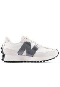 Buty damskie New Balance WS327JWB - białe. Okazja: na co dzień. Zapięcie: sznurówki. Kolor: biały. Materiał: guma, syntetyk, skóra, materiał. Szerokość cholewki: normalna
