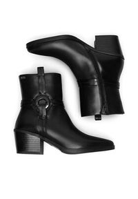 MEXX Botki MICP1710243W Czarny. Kolor: czarny. Materiał: skóra #6