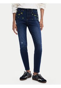 Desigual Jeansy Akira 24WWDD24 Granatowy Skinny Fit. Kolor: niebieski #1