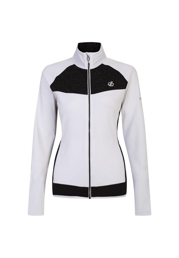 DARE 2B - Bluza turystyczna damska Elation II szybkoschnąca. Okazja: na spacer. Kolor: biały. Materiał: polar. Styl: sportowy. Sport: turystyka piesza