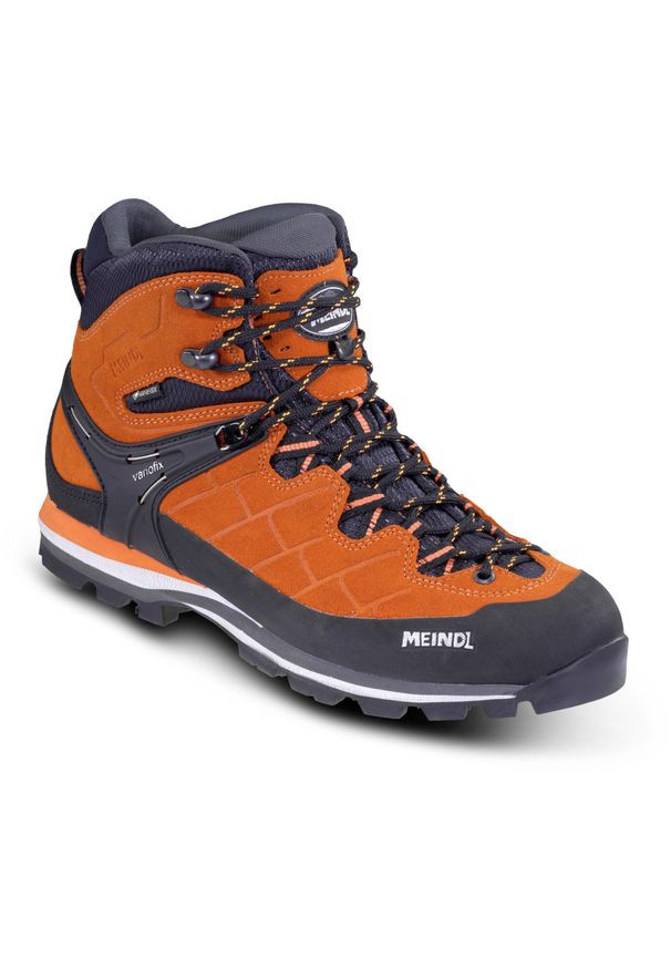 MEINDL - Buty męskie Meindl Litepeak z membraną Gore-Tex. Kolor: czarny, pomarańczowy, wielokolorowy. Technologia: Gore-Tex. Styl: sportowy