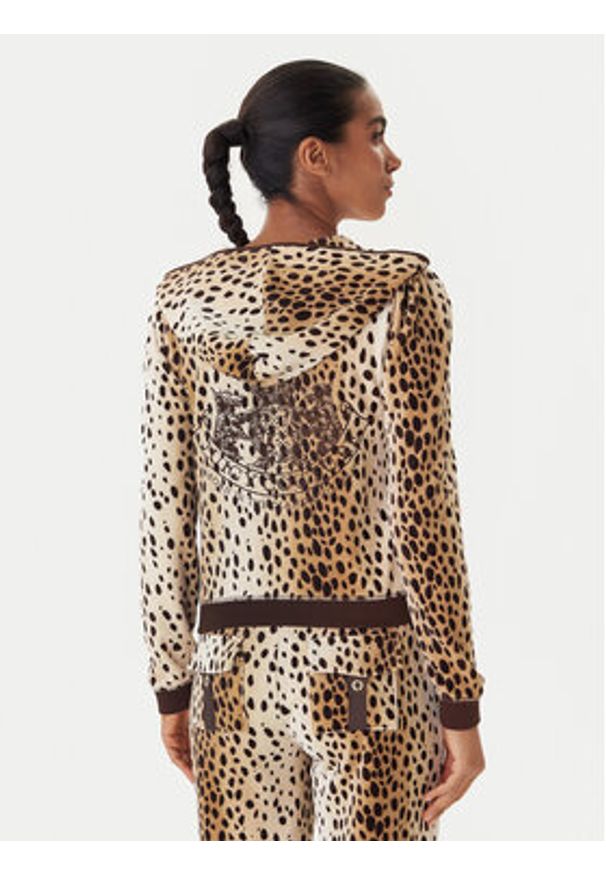 Juicy Couture Bluza JCGAS225012A Beżowy Slim Fit. Kolor: beżowy. Materiał: bawełna