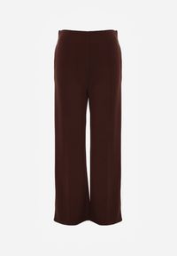 Renee - Brązowe Bawełniano-Wiskozowe Spodnie o Eleganckim Kroju w Kant Tinawre. Okazja: na co dzień. Kolor: brązowy. Materiał: wiskoza, bawełna. Wzór: gładki. Styl: elegancki #5