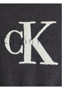Calvin Klein Jeans Sweter Chunky LV044E306G Szary Regular Fit. Kolor: szary. Materiał: bawełna #3