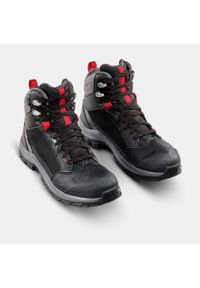 quechua - Buty turystyczne męskie Quechua SH500 mountain Mid wodoodporne. Kolor: czerwony, czarny, wielokolorowy. Materiał: materiał. Szerokość cholewki: normalna. Sezon: zima. Sport: wspinaczka, turystyka piesza