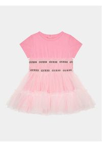 Guess Sukienka codzienna A4RK11 K6YW0 Różowy Regular Fit. Kolor: różowy. Materiał: bawełna #6