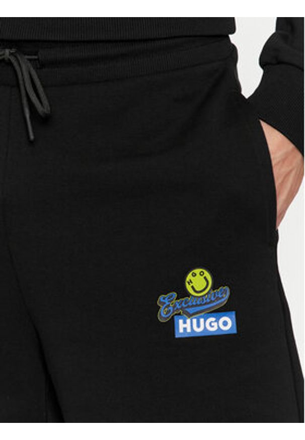 Hugo Szorty sportowe Nimply 50513310 Czarny Regular Fit. Kolor: czarny. Materiał: bawełna. Styl: sportowy