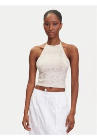 Karl Kani Top PD00005472 Beżowy Slim Fit. Kolor: beżowy. Materiał: bawełna