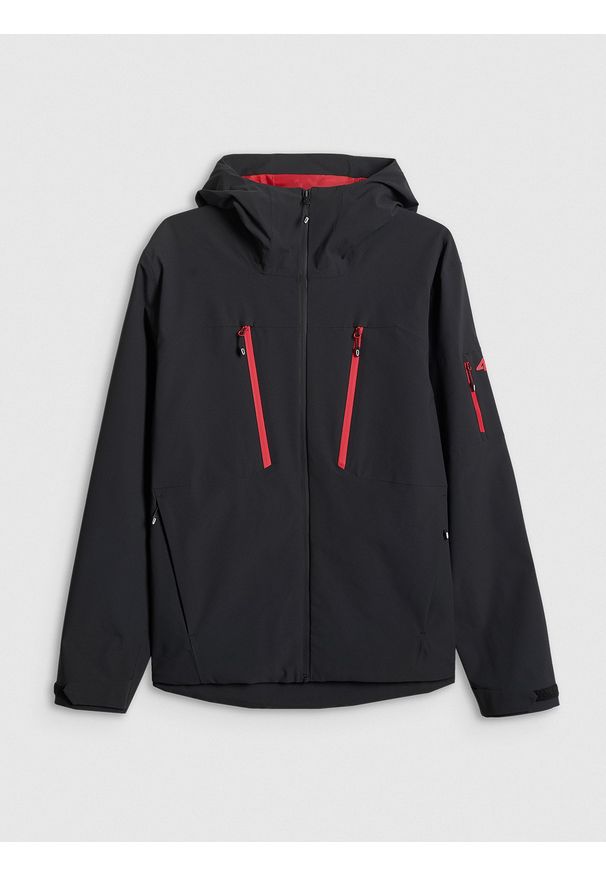 4f - 4F Kurtka przejściowa membrana 8000 męska - czarna 3XL. Okazja: na co dzień. Kolor: czarny. Materiał: materiał. Styl: casual