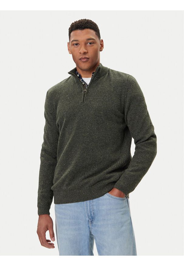 Barbour Sweter Tisbury MKN1187GN79 Zielony Regular Fit. Kolor: zielony. Materiał: wełna
