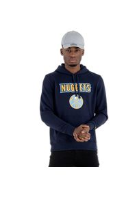 New Era - Bluza z kapturem Denver Nuggets NBA. Typ kołnierza: kaptur. Kolor: niebieski #1