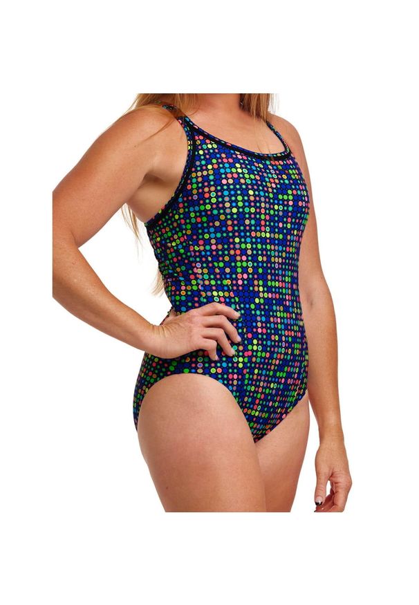 Strój do pływania FUNKITA Dial A Dot - Locked In Lucy. Kolor: niebieski