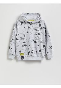 Reserved - Bluza Pokémon - jasnoszary. Kolor: szary. Materiał: dzianina, bawełna