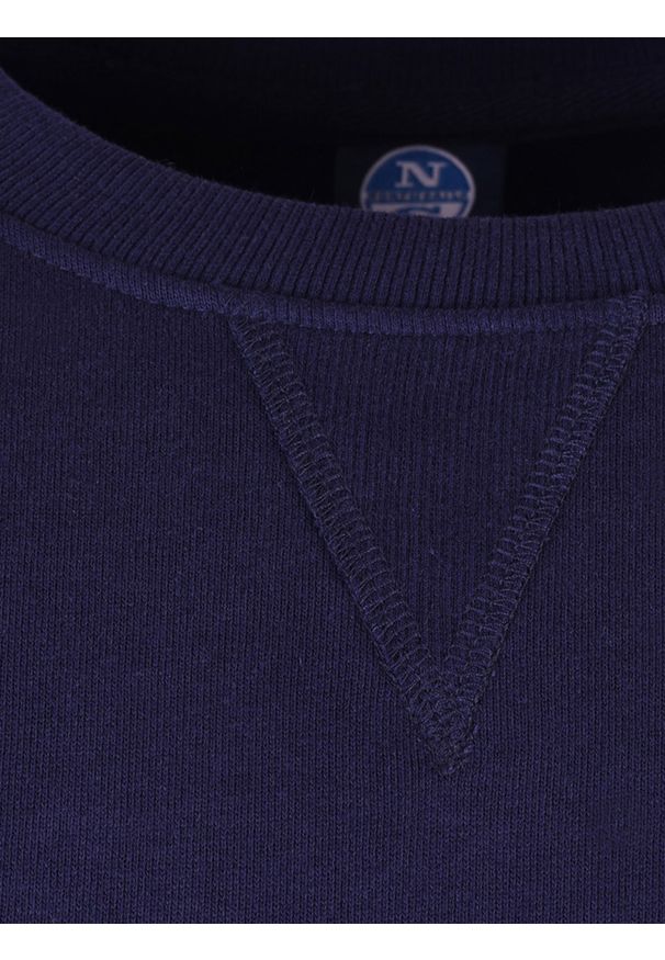 North Sails Bluza | 90 2261 000 | Round Neck | Mężczyzna | Granatowy. Okazja: na co dzień. Kolor: niebieski. Materiał: bawełna. Wzór: aplikacja. Styl: casual